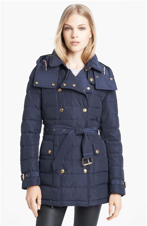 burberry brit belted down jacket|burberry brit anorak jacket.